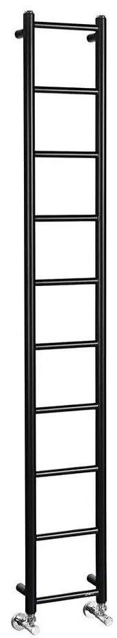 Sapho - Grzejnik łazienkowy DINA 282W 25x168 cm matowa czerń