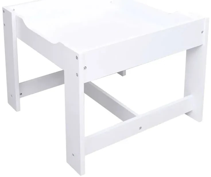 Szary wielofunkcyjny stolik z krzesłami dla dzieci F2-D90