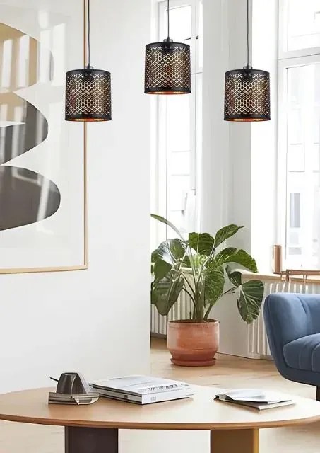 Potrójny metalowy żyrandol F5-H09