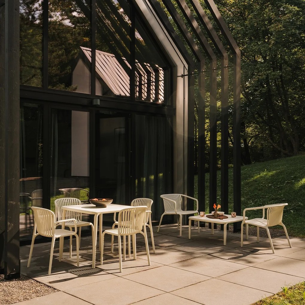 Kwadratowy stolik do ogrodu Brene 80 cm, z tworzywa