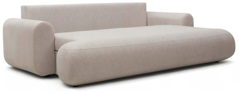 Kanapa Lotulis z funkcją spania - kremowa dzianina hydrofobowa Blur 01