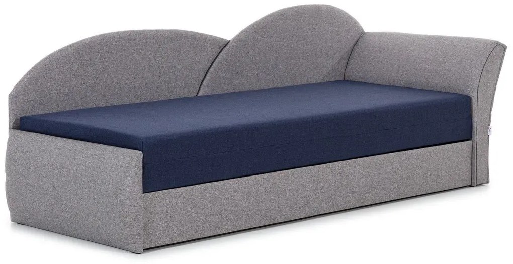 Sofa rozkładana z funkcją spania AGA granatowa/zielona lewa ELTAP