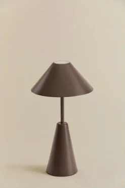 Bezprzewodowa Lampa Stołowa Led Na Zewnątrz Z Żelaza Alexis Chocolate - Sklum