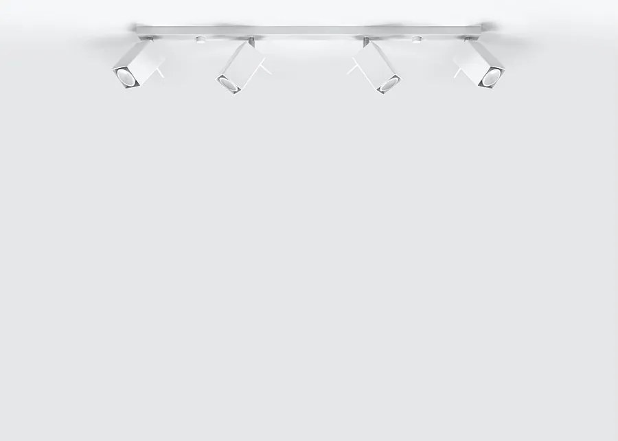 Plafony nowoczesny Briow, stal - 4 źródło światła 4000K - L.80 x H.16 cm - biały