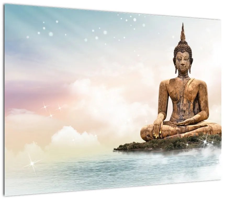 Obraz - Budda nadzorujący ziemię (70x50 cm)