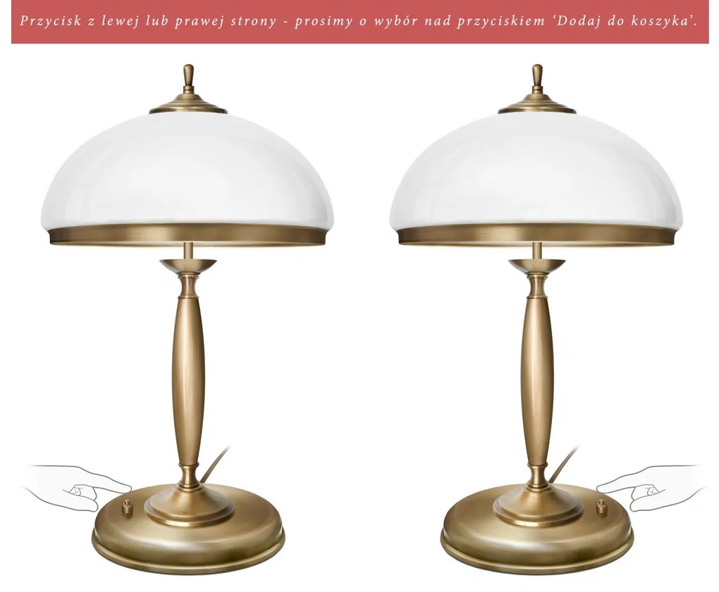 Lampa z mosiądzu na duże biurko CR-B2-P