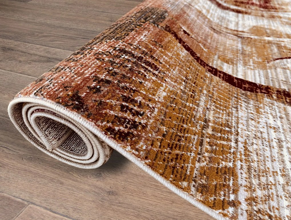 Dywan vintage Vivaldi abstrakcja brązowy 80 cm x 150 cm