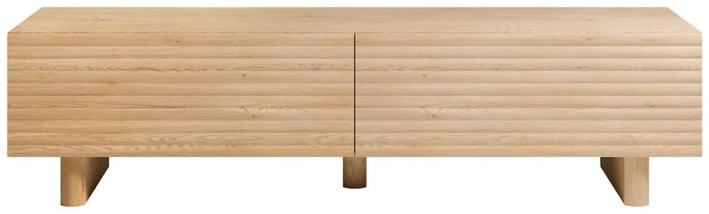 Szafka RTV 2-drzwiowa z MDF - 180 cm - Naturalny - LUDIMA