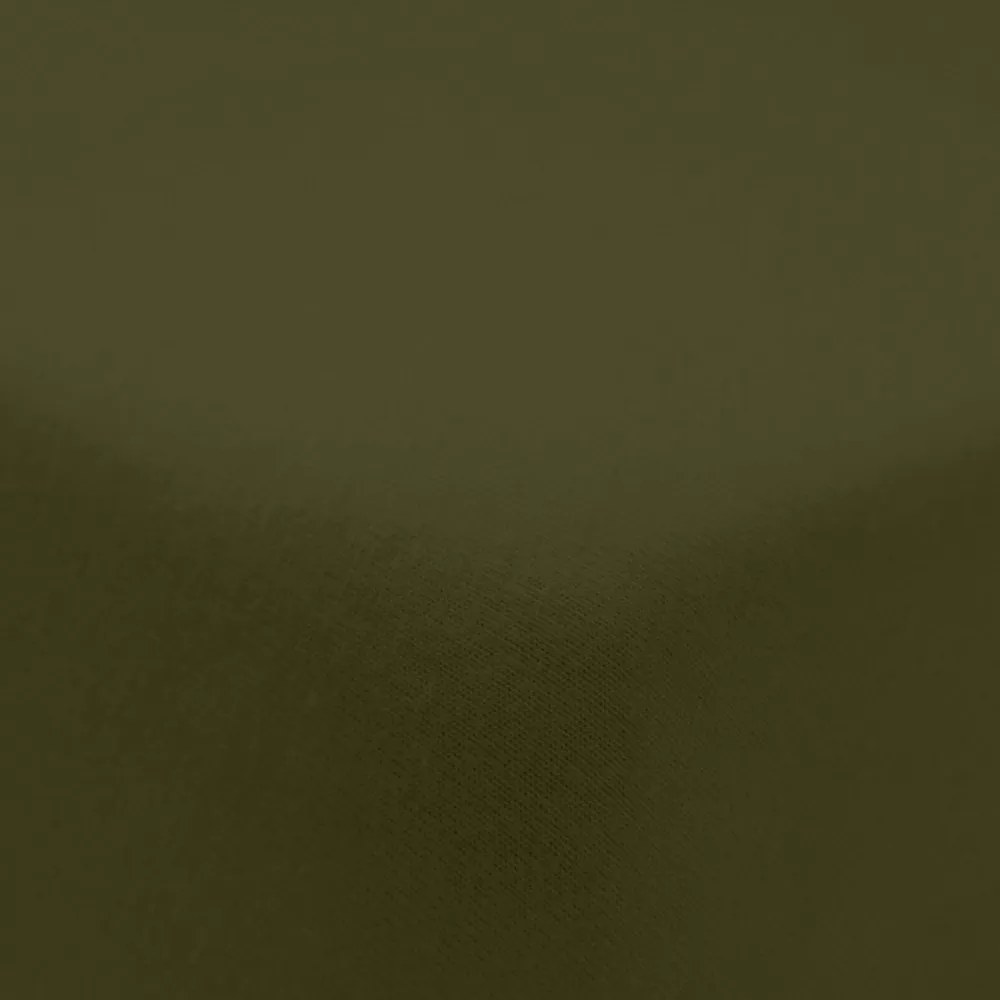 Flanelowe prześcieradło z gumką w kolorze khaki 90x190 cm Brushed – Catherine Lansfield