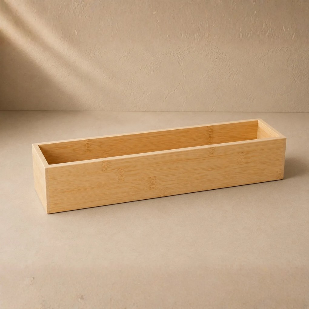Organizer biurkowy bambusowy, 38 x 8 x 7 cm