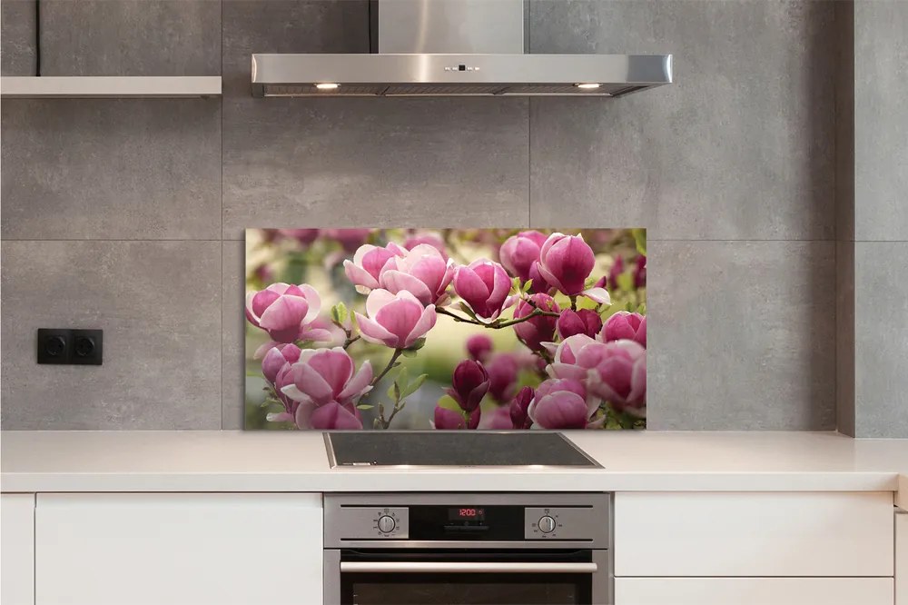 Panel Kuchenny Szklany Kwitnące Drzewa Owocowe