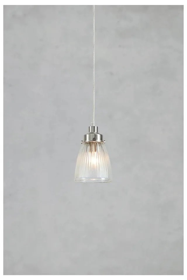 Lampa wisząca w kolorze srebra ze szklanym kloszem ø 11 cm Bellis – Markslöjd