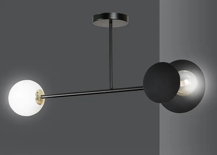 Czarna nowoczesna lampa sufitowa - D007-Hordon