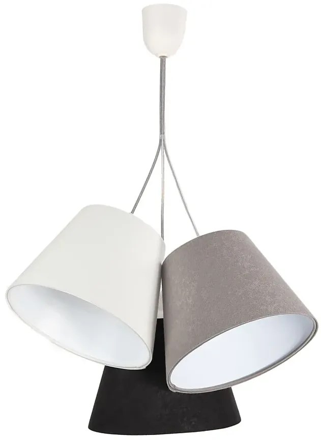 Trójkolorowa lampa wisząca z białym wnętrzem D9-H76