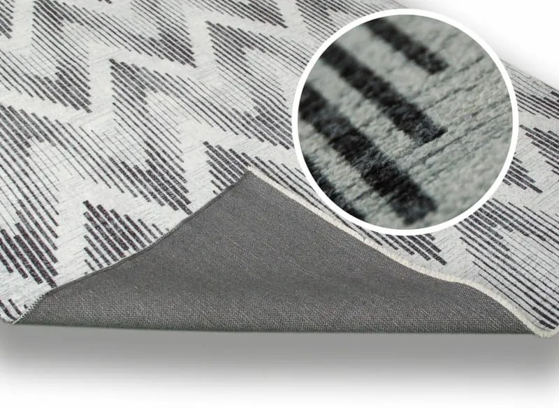 Dywan bawełniany Pescara jodełka szaro-grafitowy 80 cm x 150 cm