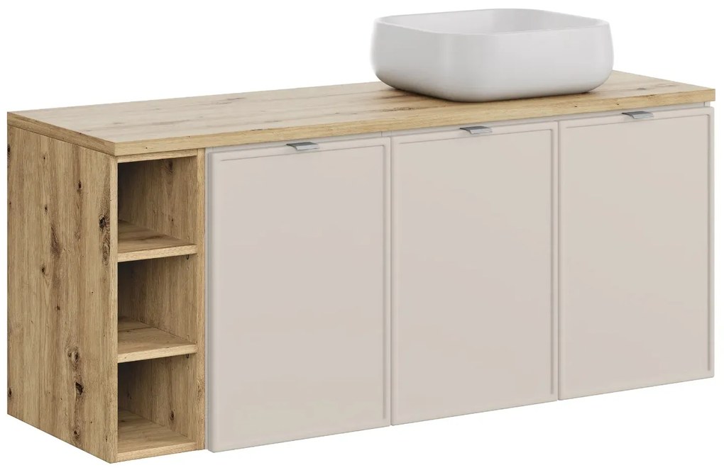 Szafka pod umywalkę nablatową BELLA CASHMERE 82-120-3D z blatem 120cm kaszmir COMAD