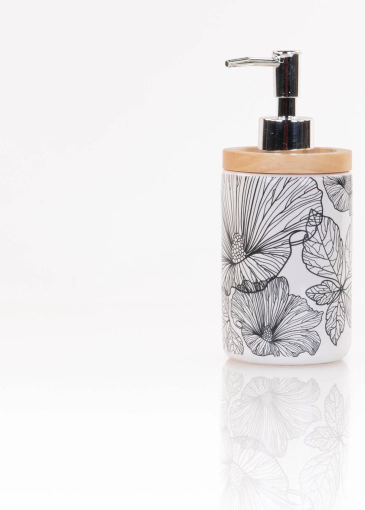 Dozownik do mydła BLACKFLORA, ceramiczny