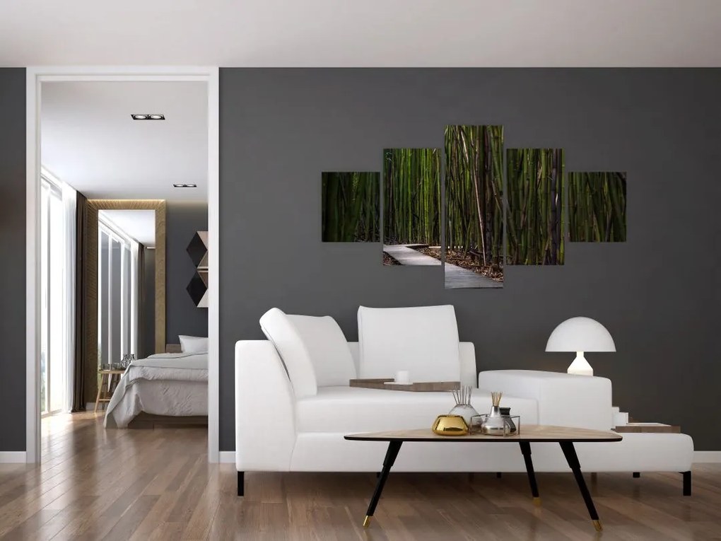 Obraz - Wśród bambusów (125x70 cm)