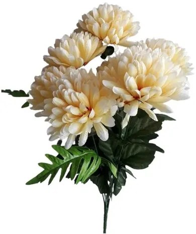 Sztuczny pęk Chryzantem, brzoskwiniowy, wysokość 58 cm