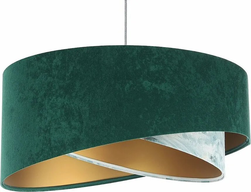 Lampa wisząca MALACHITE zielona/złota