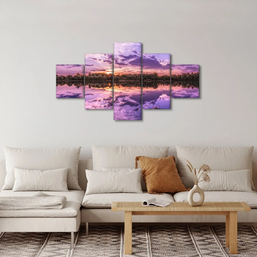 Obraz fioletowego nieba (125x70 cm)