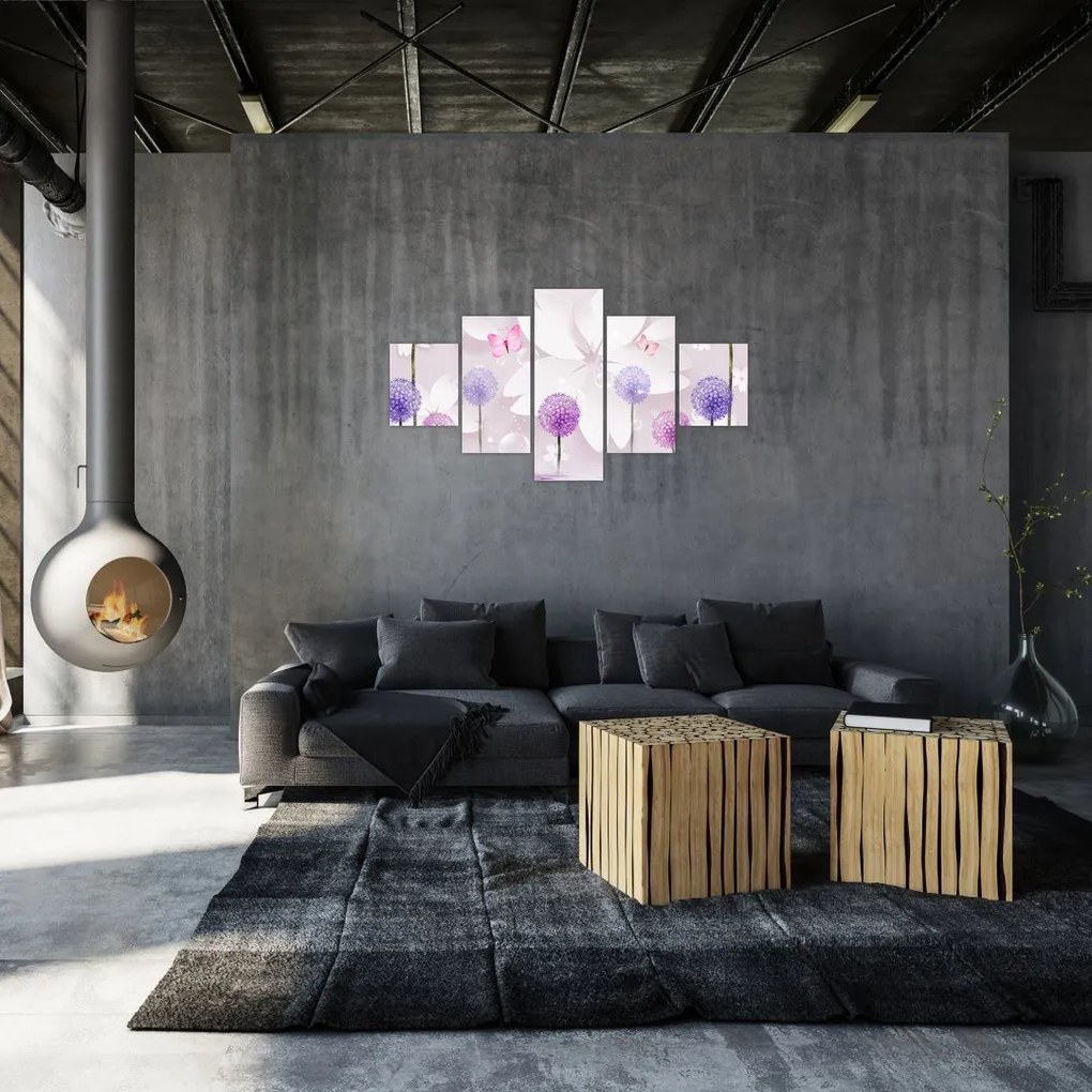 Obraz - Na rzece kwiatów (125x70 cm)