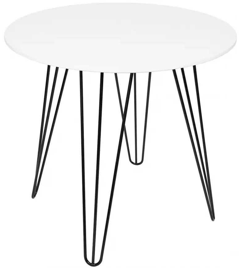 Okrągły stół jadalniany HARRY 90x90, biały