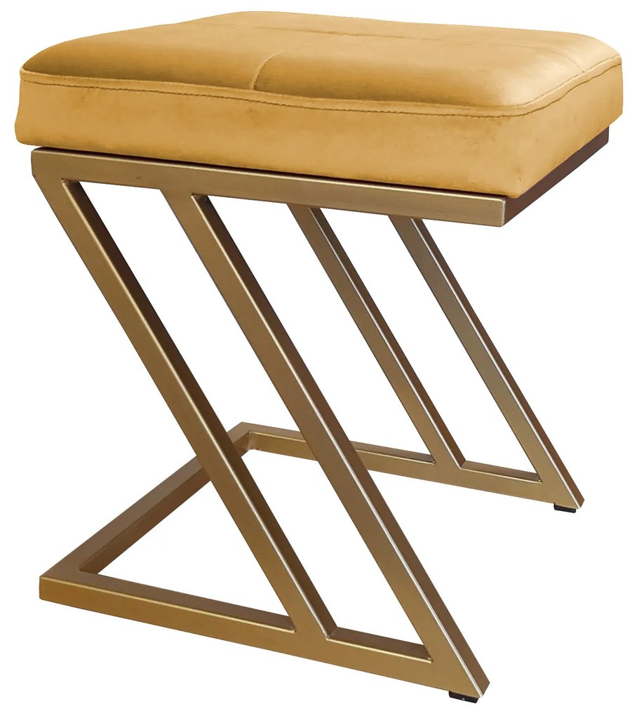 Pufa ZETA LOFT taboret podnóżek podstawa złota MG15
