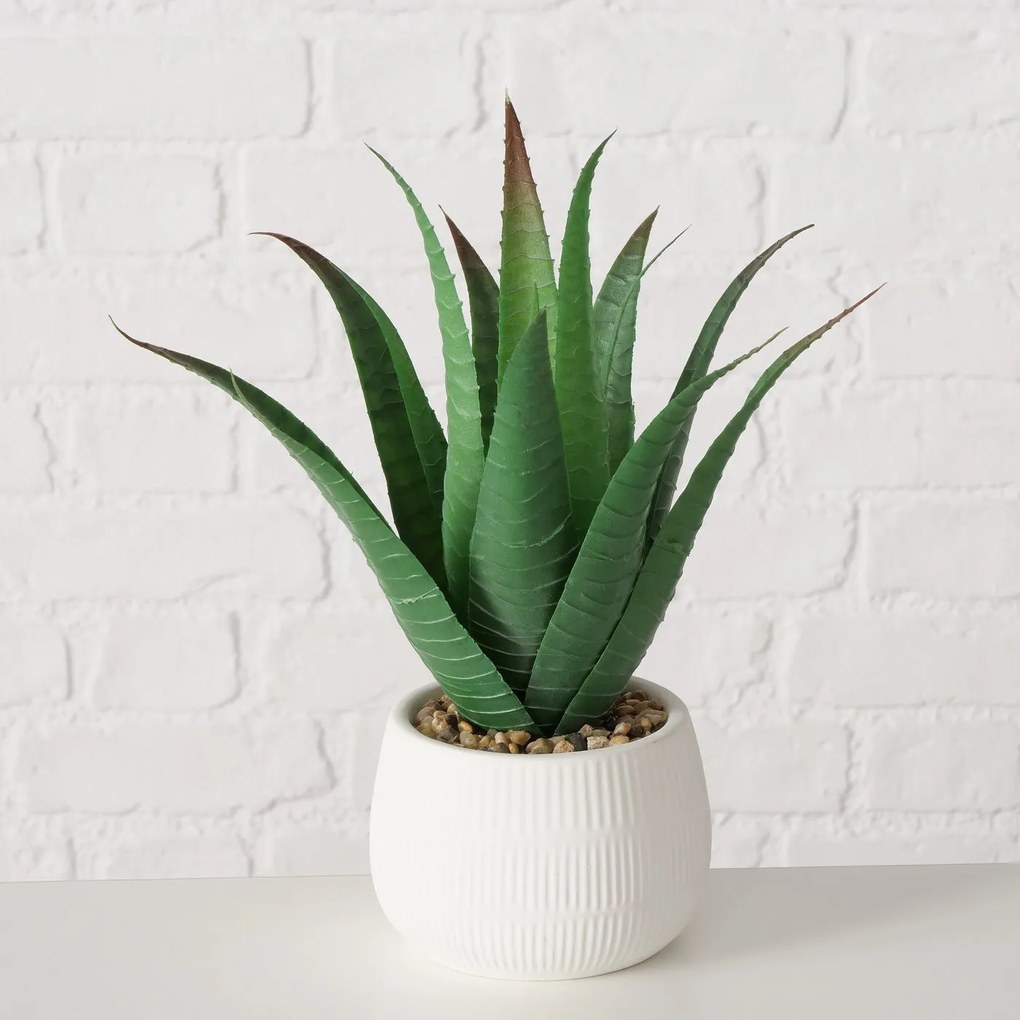 Sztuczna roślina aloes w donicze MONDRAGO, 29 cm