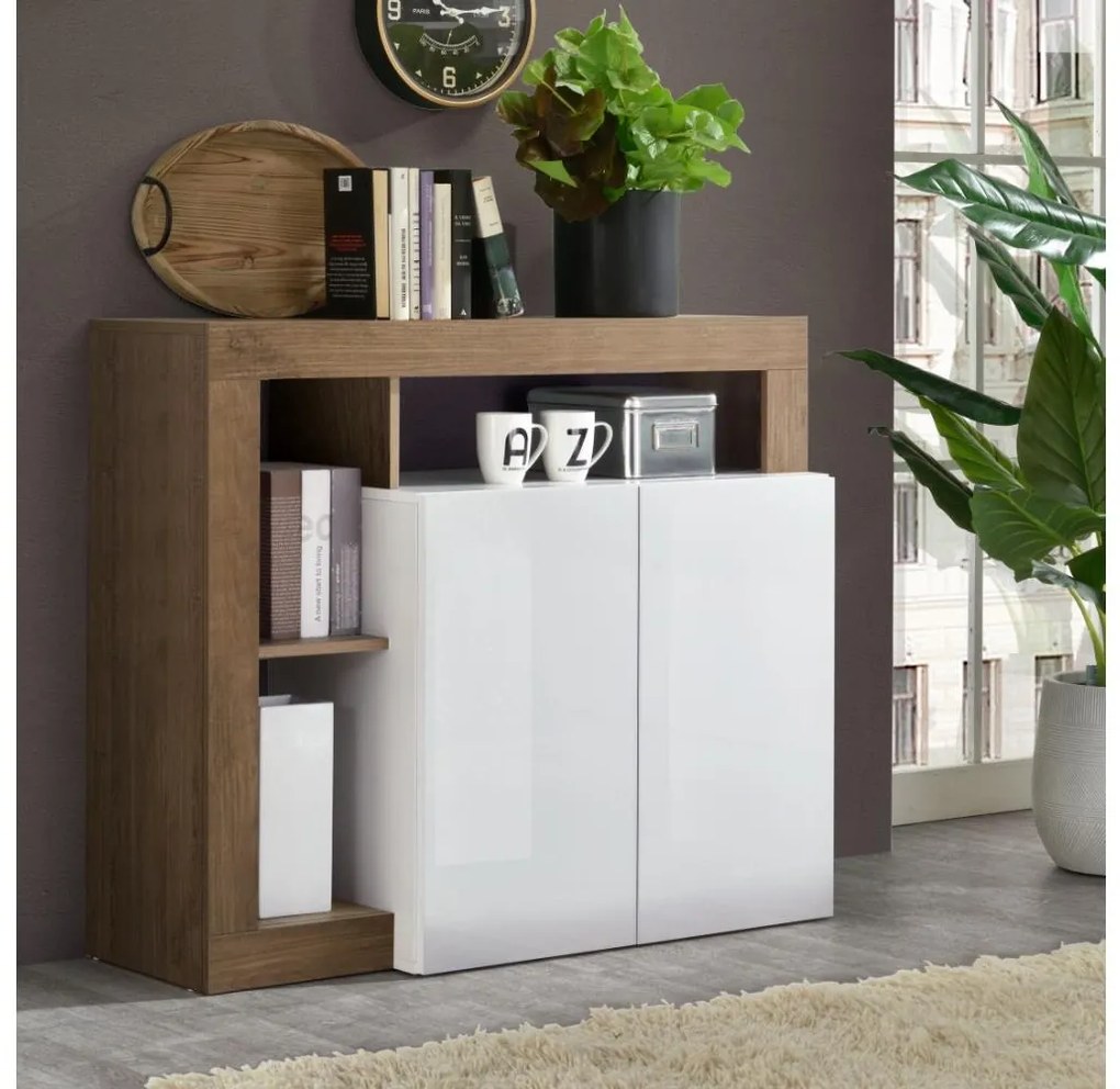 Komoda LENOR biała/dąb