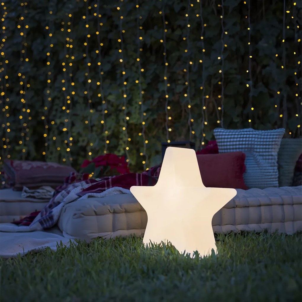 Zewnetrzna Lampka podłogowa świąteczna biała 45 cm z dołączonym, ładowanym solarnie LED RGBW - Nova Oswietlenie zewnetrzne
