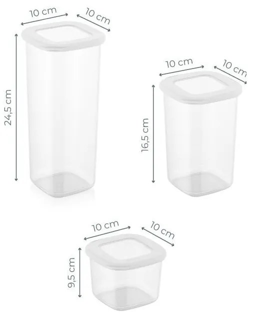 Pojemniki na żywność 3 szt. na żywność Fresco – Hermia