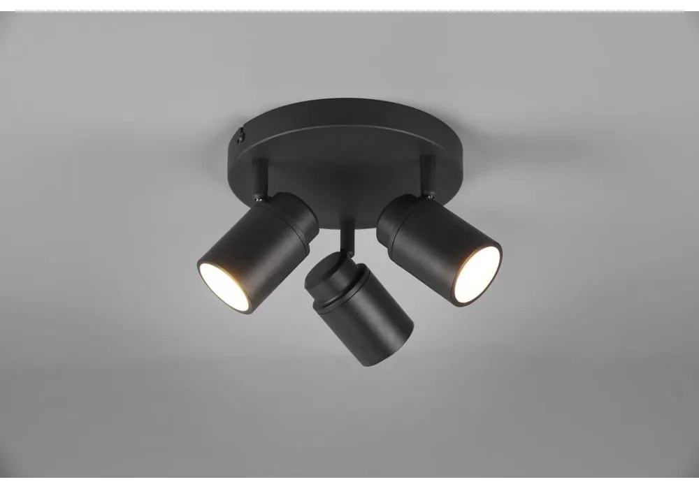 Metalowa lampa punktowa w kolorze matowej czerni Angelo – Trio