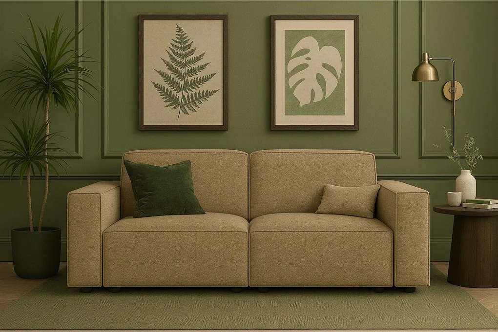 Cursal sofa 2 osobowa  204x102x70 cm jasny brąz Raven 34