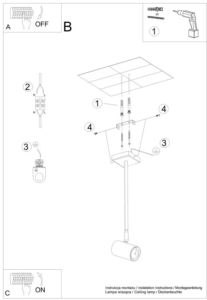 Plafon NORANO czarny SOLLUX LIGHTING