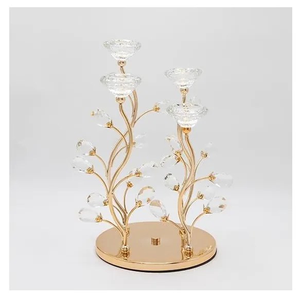 Świecznik dekoracyjny 20x34 cm złoty