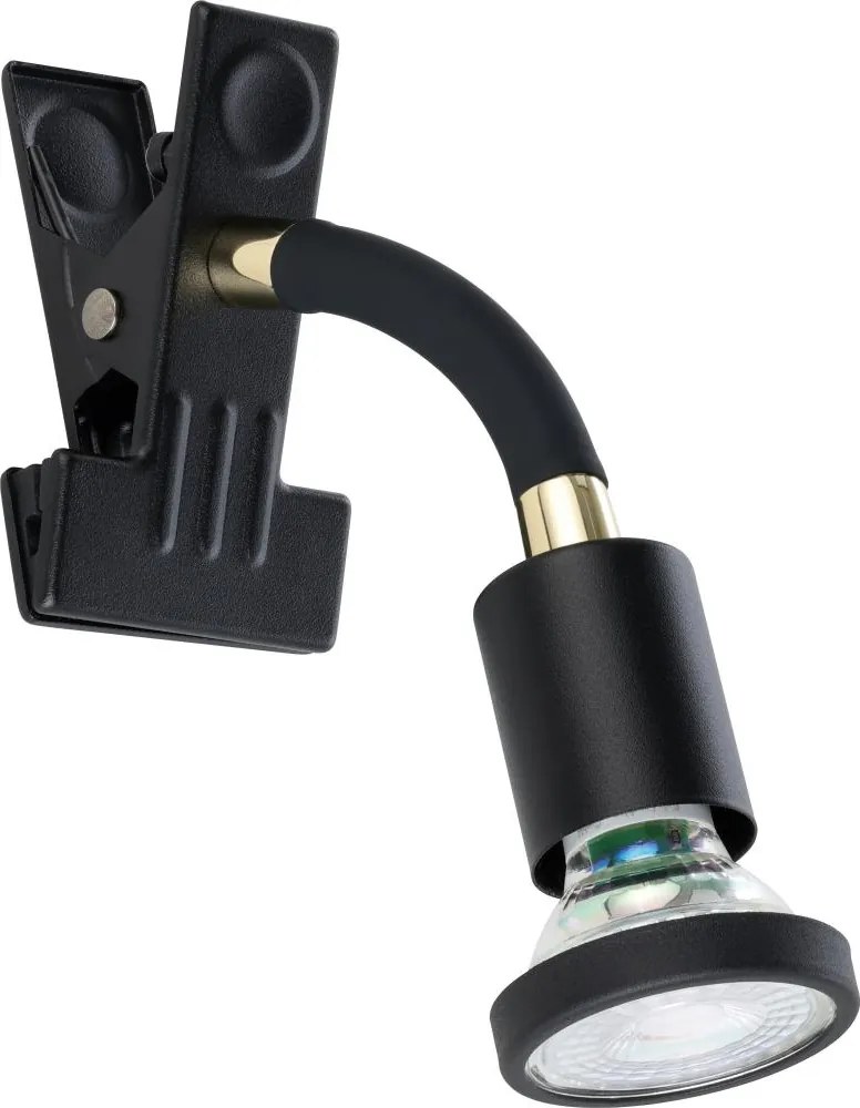 Eglo 300914 - Lampa LED z klipsem PARRINI 1xGU10/4,5W/230V czarna