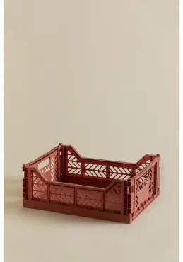 Składane I Stosowalne Pudełko Z Tworzywa Sztucznego Doli Terracota & 40 Cm - Sklum