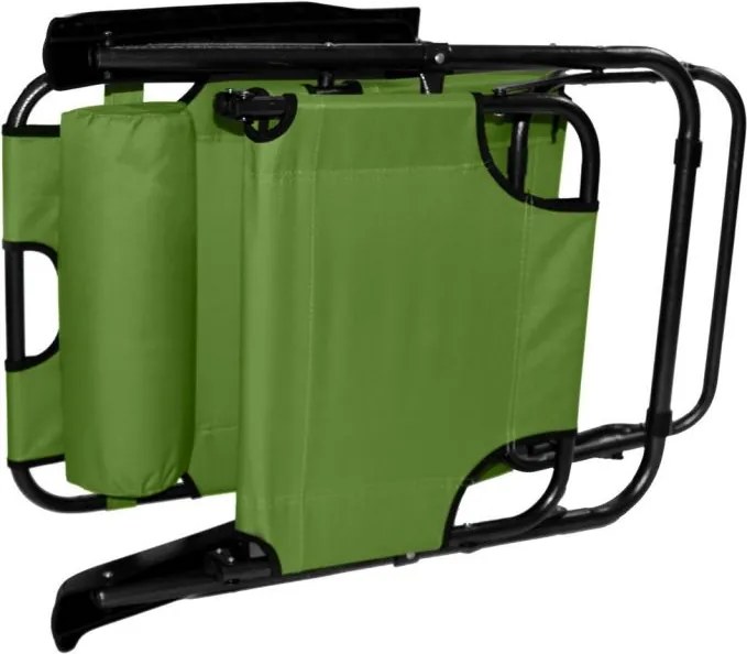 Składany leżak ogrodowy - zielony