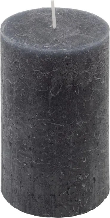 Zestaw świec rustykalnych, 11,5 cm, Ø 6,8 cm, antracyt, 6szt