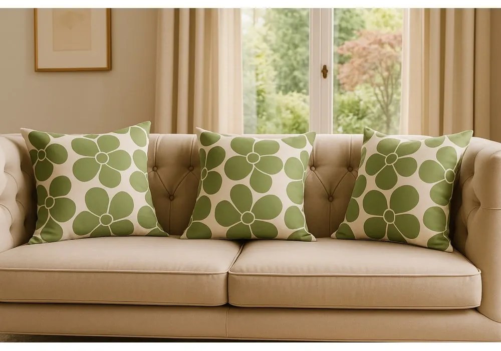 Poszewka na poduszkę 43x43 cm Green Meadow – Mila Home