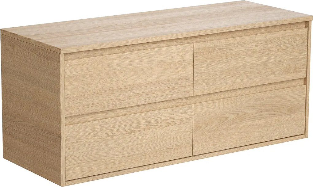 Szafka podumywalkowa wisząca z płytą - Fornir Dąb - 120 cm - MILIPAM