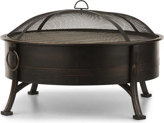 Blumfeldt Catania 75cm Niskie Palenisko z grillem Czarny