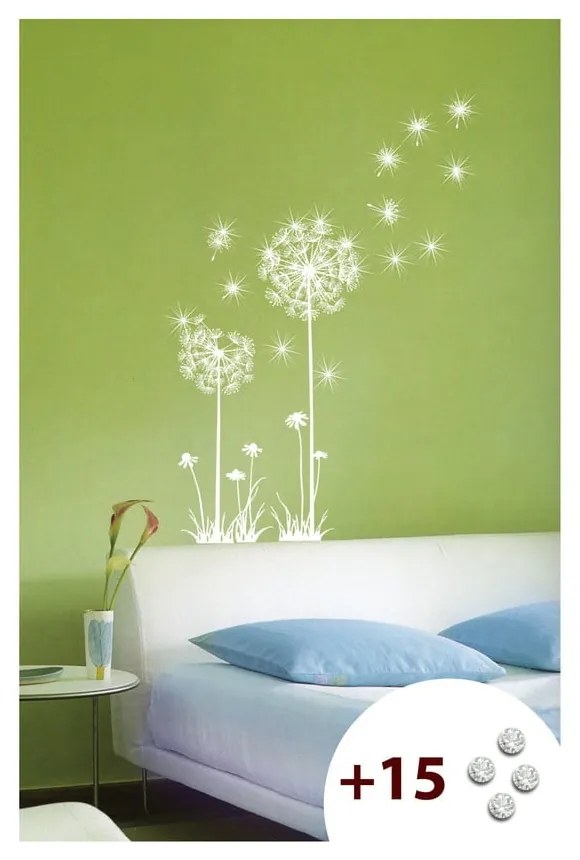 Naklejka z 15 kryształkami Swarovski Ambiance Dandelion Flowers