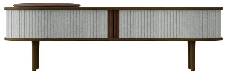 Szaro-brązowa szafka pod TV w dekorze dębu 140x40 cm Audacious – UMAGE
