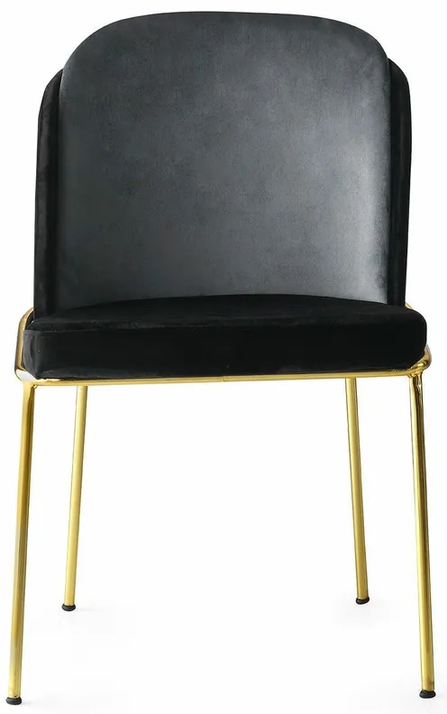 Zestaw krzeseł do jadalni Dore Black and Gold, 2 szt., 2 szt.