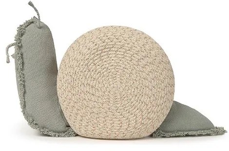Kremowo-szałwiowy tekstylny dziecięcy kosz na zabawki 60x24x30 cm Big Snail – Lorena Canals