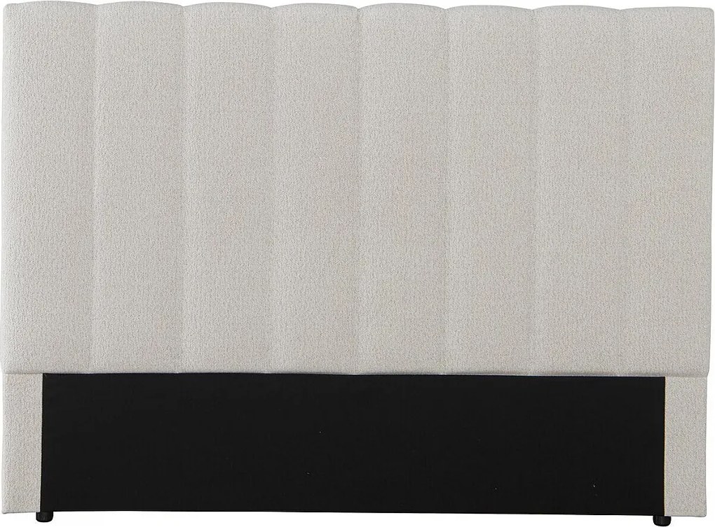 Zagłówek z teksturowanej tkaniny "Val Thorens" - beżowy - 160 cm