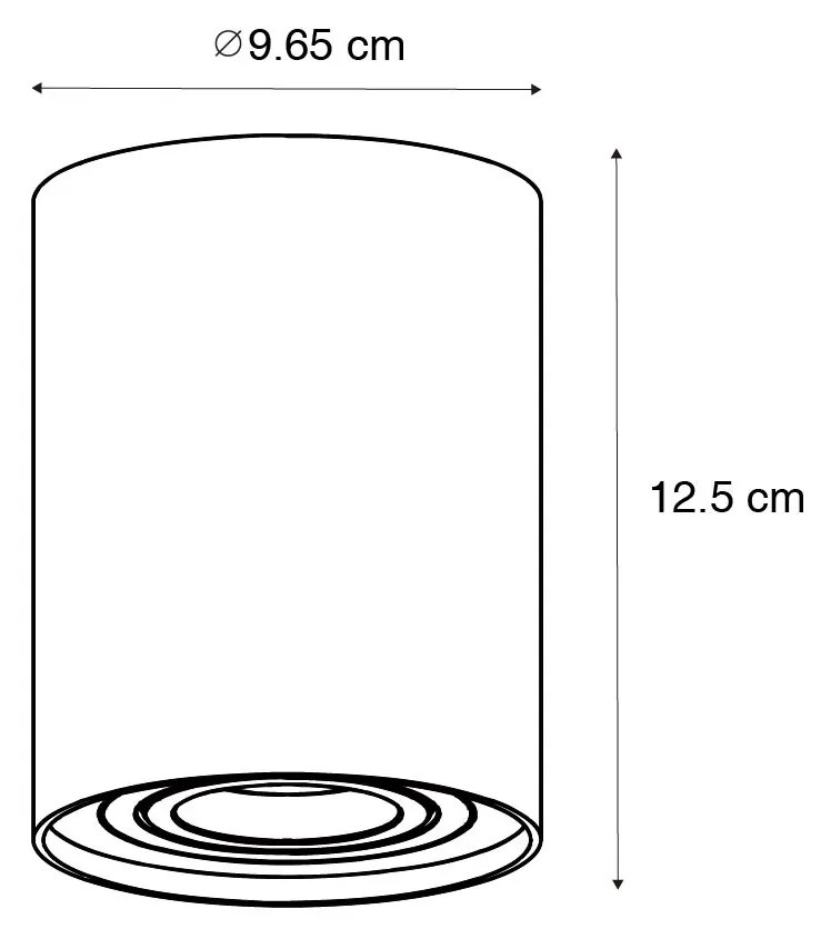 Nowoczesny reflektor sufitowy ciemnobrązowy, regulowany i obrotowy - Rondoo Up
