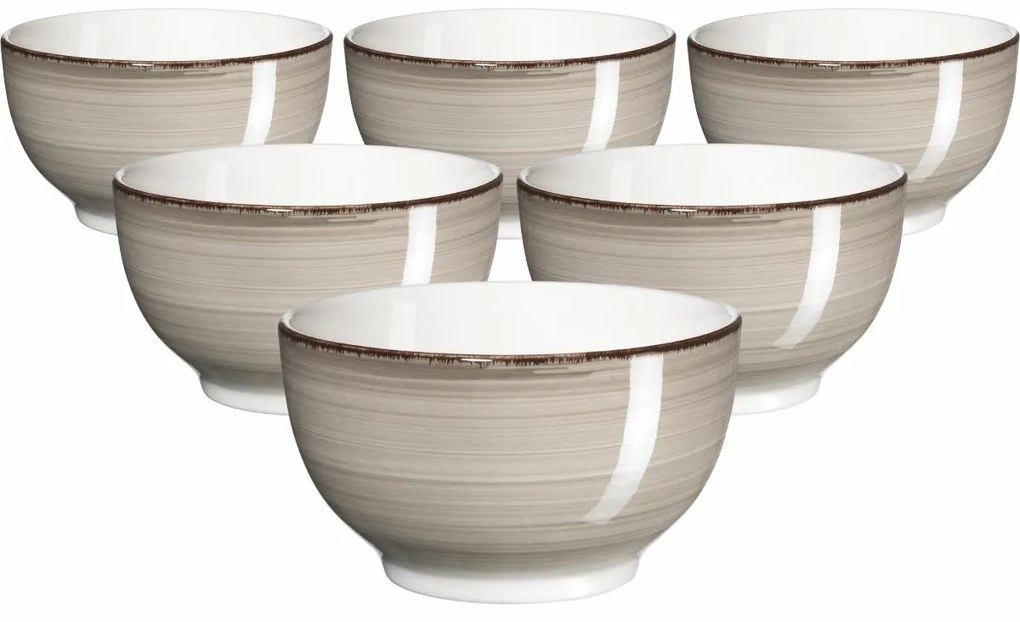 Mäser Zestaw 6 misek Bel Tempo 14 cm, taupe